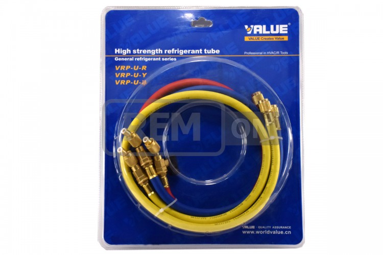 Шланг заправний з краном Value VRP-U-R 90cм комплект (3шт.)